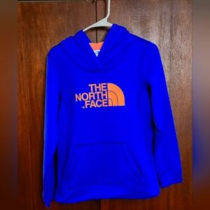 North Face Blue & Orange Womens Size S Pull Over Hoodie